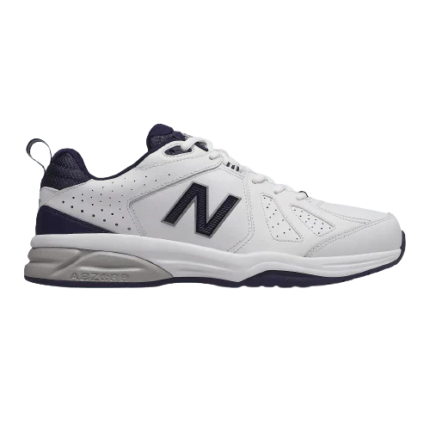 NEW BALANCE MEN'S 624V5 WHITE/NAVY SHOE (2E WIDE)